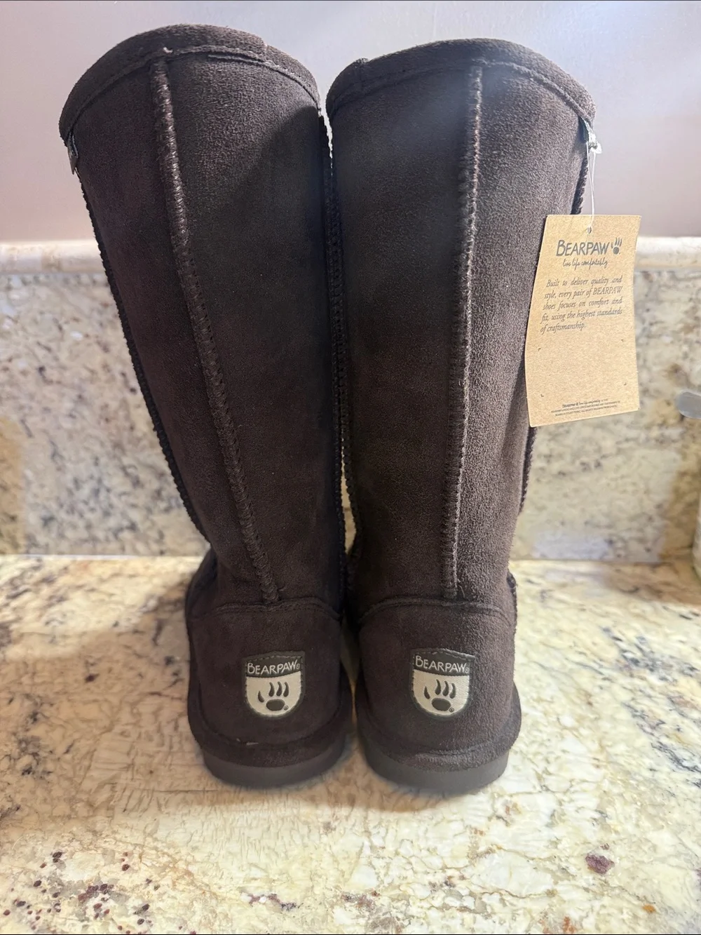 NWT Bearpaw Emma Tall Brown Suede Boots